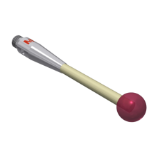 Stylus M3 ruby ball Ø5,0mm ceramic stem Ø2,0mm, base stainless steel Ø4,0mm L 29,5mm, ML 29,5mm | K651139