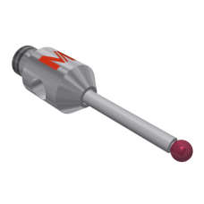 Stylus M2 ruby ball Ø1,0 mm carbide stem Ø0.8mm, base stainless steel Ø3,0mm L 10,0mm, ML 6,0mm | K651237