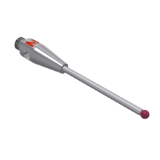 Stylus M2 ruby ball Ø1,0mm carbide stem Ø0.8mm, base stainless steel Ø3,0mm L 20,0mm, ML 12,5mm | K651249