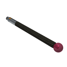 Stylus M3 ruby ball Ø6,0mm carbon fibre Ø4,0mm, base stainless steel Ø4,0mm L 50,0mm, ML 50,0mm | K651305