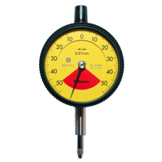 Dial Gauge, Flat Back, ISO Type One Revolution, Shock- & Dustproof, 1mm, 0,01mm | 2972AB