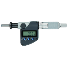 Digital Micrometer Head, IP65 0-25mm, SR4 Spindle, Cla. Nut, 12mm Stem | 350-284-30