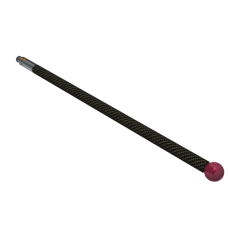 Stylus M3 ruby ball Ø6,0mm carbon fibre Ø4,0mm, base stainless steel Ø4,0mm L 100,0mm, ML 100,0mm | K651307