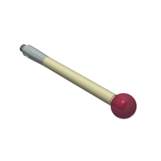 Stylus M2 ruby ball Ø5,0mm, ceramic stem Ø2,5mm, stainless steel base Ø3,0mm, L30mm, ML 30mm | K651553