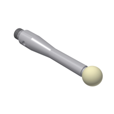 Stylus M3 zirconium oxide ball Ø4,0mm , stainless steel stem Ø2,5mm, stainless steel base Ø4,0mm, L21mm, ML 17,2mm | K651567