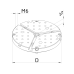 Adapter plate ø 150 mm FMI fixtures, eco-fix series | K551038