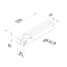 Receiving bracket L = 120 mm, ø 20 mm CMM fixtures, eco-fix series | K551045