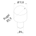 Sphere top ø 12 mm CMM fixtures, eco-fix/eco-fixplus series | K551071