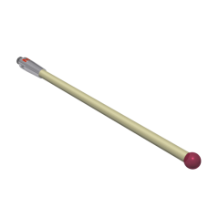 Stylus M2 ruby ball Ø3,0mm ceramic stem Ø2,0mm, base stainless steel Ø3,0mm L 50,0mm, ML 47,5mm | K651009