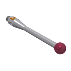 Stylus M2 ruby ball Ø3,0mm stainless steel stem Ø1,5mm, base stainless steel Ø3,0mm L 20,0mm, ML 17,5mm | K651021