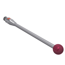 Stylus M3 ruby ball Ø5,0mm carbide stem Ø2,0mm, base stainless steel Ø4,0mm L 40,0mm, ML 40,0mm | K651131