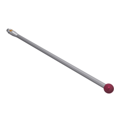 Stylus M2 ruby ball Ø4,0mm stainless steel stem Ø2,0mm, base stainless steel Ø3,0mm L 68,0mm, ML 68,0mm | K651326