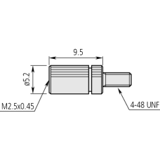 Adapter Indicator Contact Point 4-48 UNF to M2,5x0,45 | 21AAA011