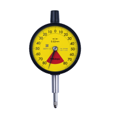 Dial Gauge, Flat Back, ISO Type One Revolution, Shock- & Dustproof, 1,6mm, 0,02mm | 2973AB