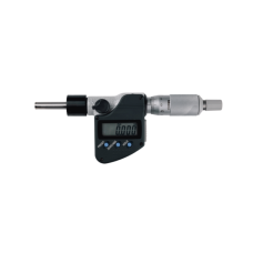 Digital Micrometer Head, IP65 0-25mm, Flat Spindle, 12/18mm Plain Stem | 350-271-30