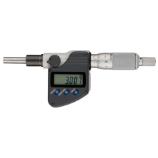 Digital Micrometer Head, IP65 0-25mm, Flat Spindle, 12mm Plain Stem | 350-281-30