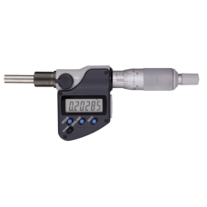 Digital Micrometer Head, IP65 0-1", Flat Spindle, Clamp Nut, 0,5" Stem | 350-381-30