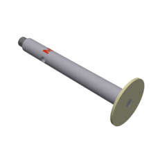 Ball disk stylus ceramic M5 Ø20,0mm disk thickness 1,0mm, base aluminium  Ø7,0mm, L 60,0mm | K650164