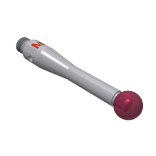 Stylus M3 ruby ball Ø4,0mm stainless steel stem Ø2,5mm, base stainless steel Ø4,0mm L 21,0mm, ML 17,0mm | K651149