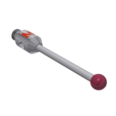 Stylus M2 ruby ball Ø2,0mm carbide stem Ø1,0mm, base stainless steel Ø3,0mm L 15,0mm, ML 11,0mm | K651247