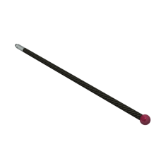 Stylus M2 ruby ball Ø2,0mm, carbon fibre stem Ø3mm, stainless steel base Ø3,0mm, L100mm, ML 100mm | K651549