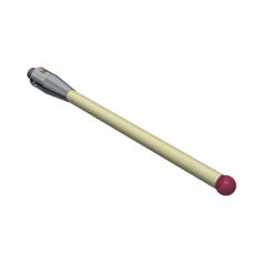 Stylus M4 ruby ball ø5,0mm , ceramic stem Ø4mm, Stainless steel base Ømm, L75mm, ML60,3mm | K651589